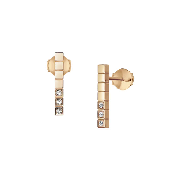         Roségold, Ohrringe, Chopard Ice Cube Ohrstecker