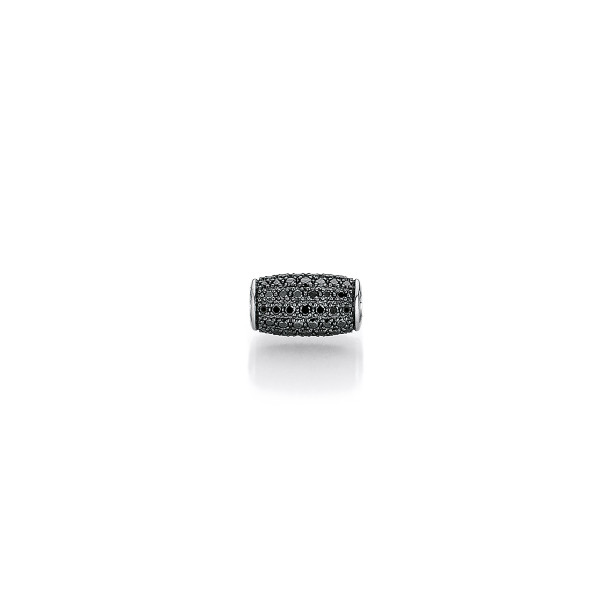         Weißgold, Halsschmuck, Jörg Heinz Classics Wechselschließe "Pavé-Barrel" black