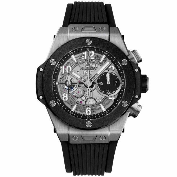         Damen- und Herrenuhr, Automatik, Hublot Big Bang Unico Titanium Ceramic 