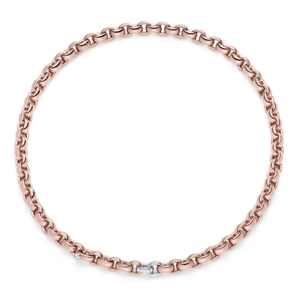         Rotgold, Halsschmuck, IsabelleFa Collier "ChaCha 8" Pavé