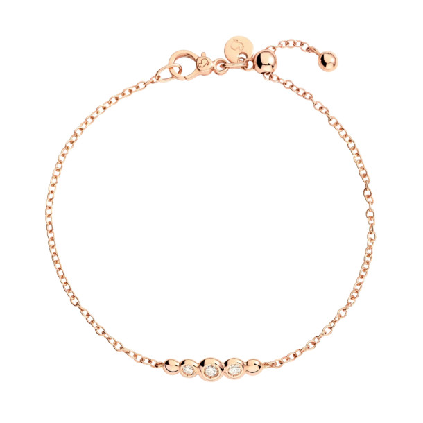         Roségold, Armschmuck, DoDo Armband Bollicine Roségold und Diamanten