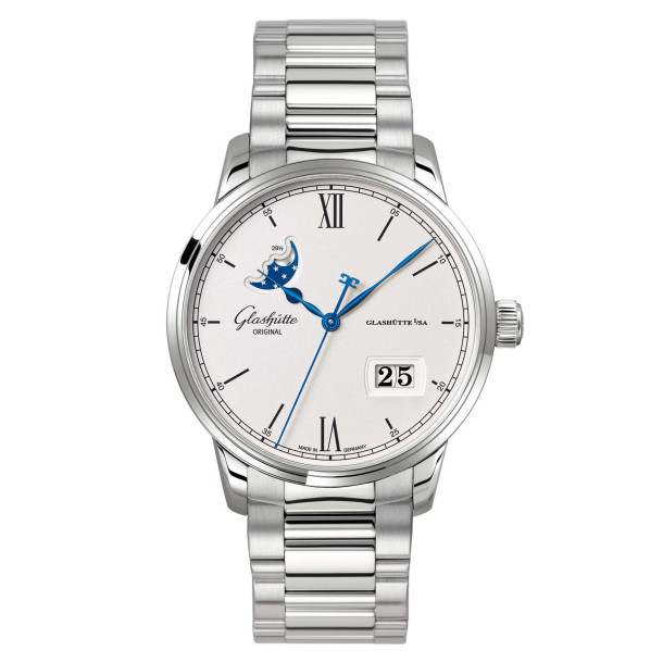         Damen- und Herrenuhr, Automatik, Glashütte Original Senator Excellence Panoramadatum Mondphase