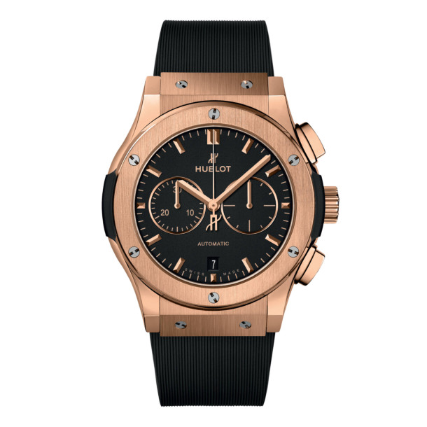         Damen- und Herrenuhr, Automatik, Hublot Classic Fusion Chronograph King Gold 