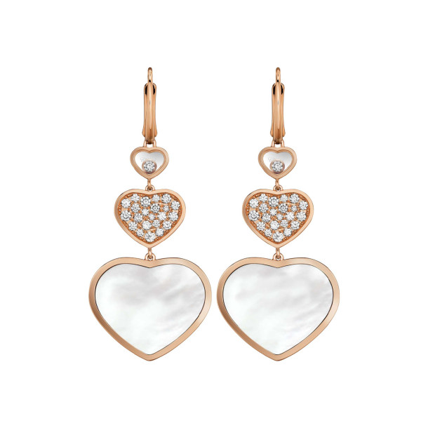         Roségold, Ohrringe, Chopard Happy Hearts Ohrhänger