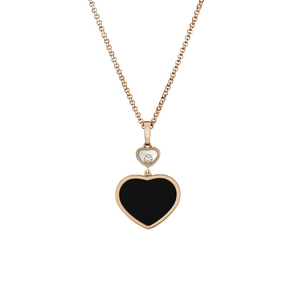         Roségold, Halsschmuck, Chopard Happy Hearts Anhänger mit Halskette