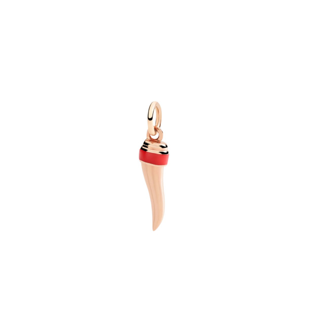         Roségold, Halsschmuck, DoDo Anhänger Horn aus Roségold und Emaille
