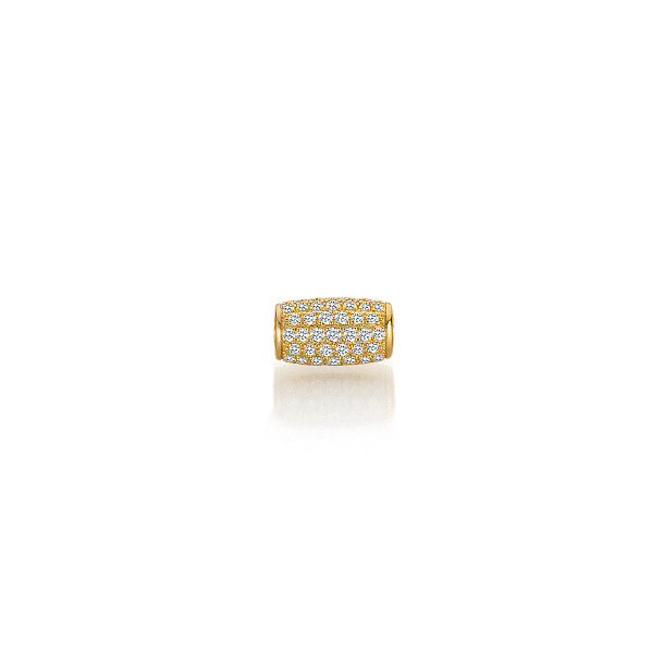         Gelbgold, Halsschmuck, Jörg Heinz Classics Wechselschließe "Pavé-Barrel"