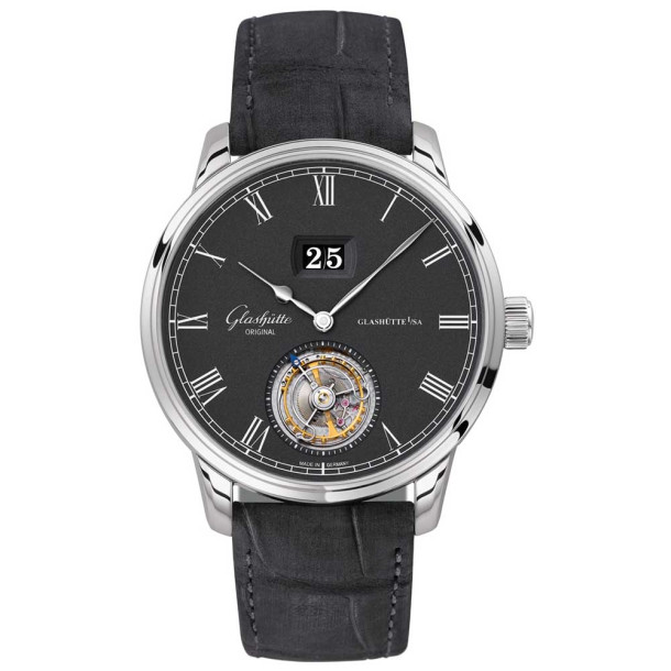         Damen- und Herrenuhr, Automatik, Glashütte Original Senator Tourbillon