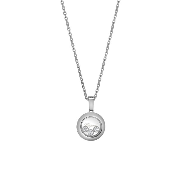         Weißgold, Halsschmuck, Chopard Happy Diamonds Icons Anhänger mit Halskette