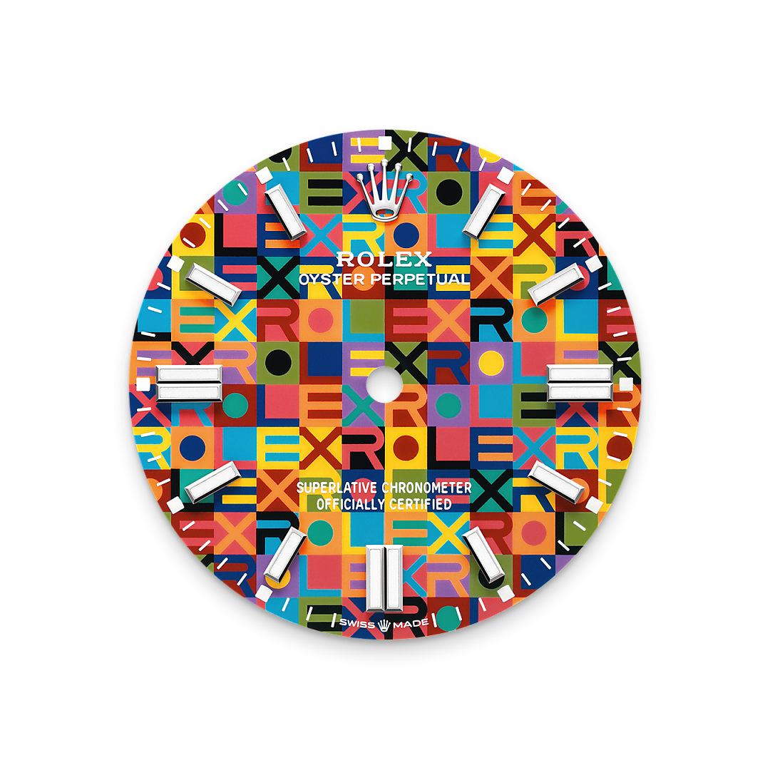 Vielfarbiges Zifferblatt