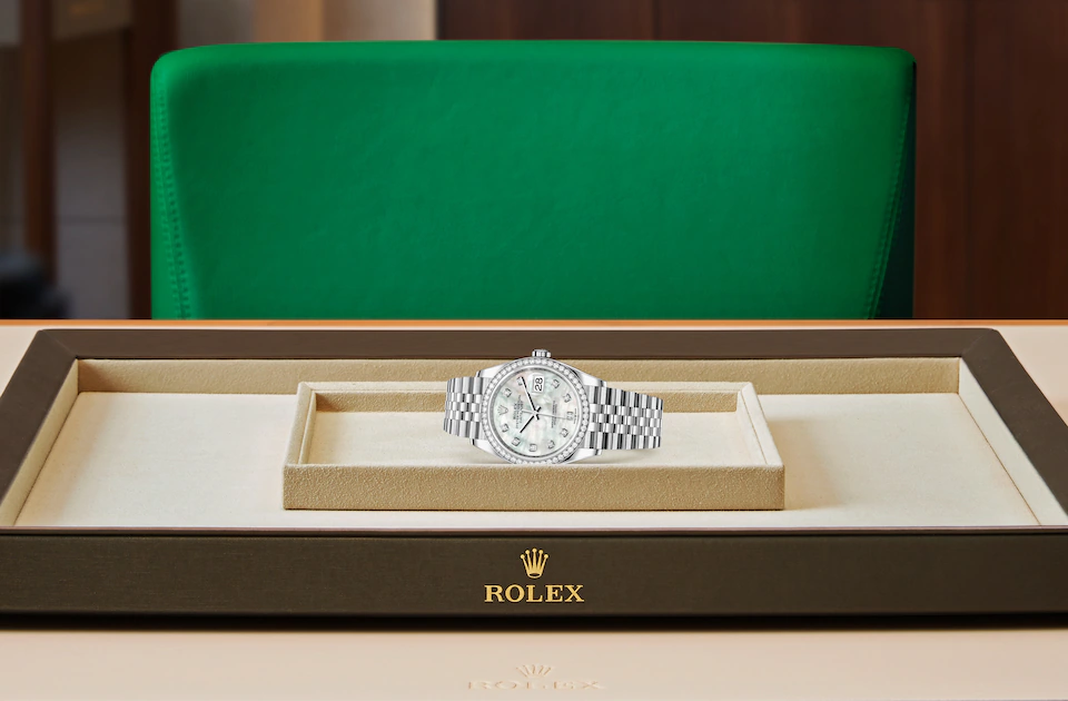 Rolex Datejust in Edelstahl Oystersteel, Edelstahl Oystersteel und 