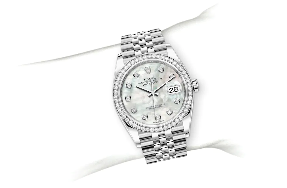 Rolex Datejust in Edelstahl Oystersteel, Edelstahl Oystersteel und 