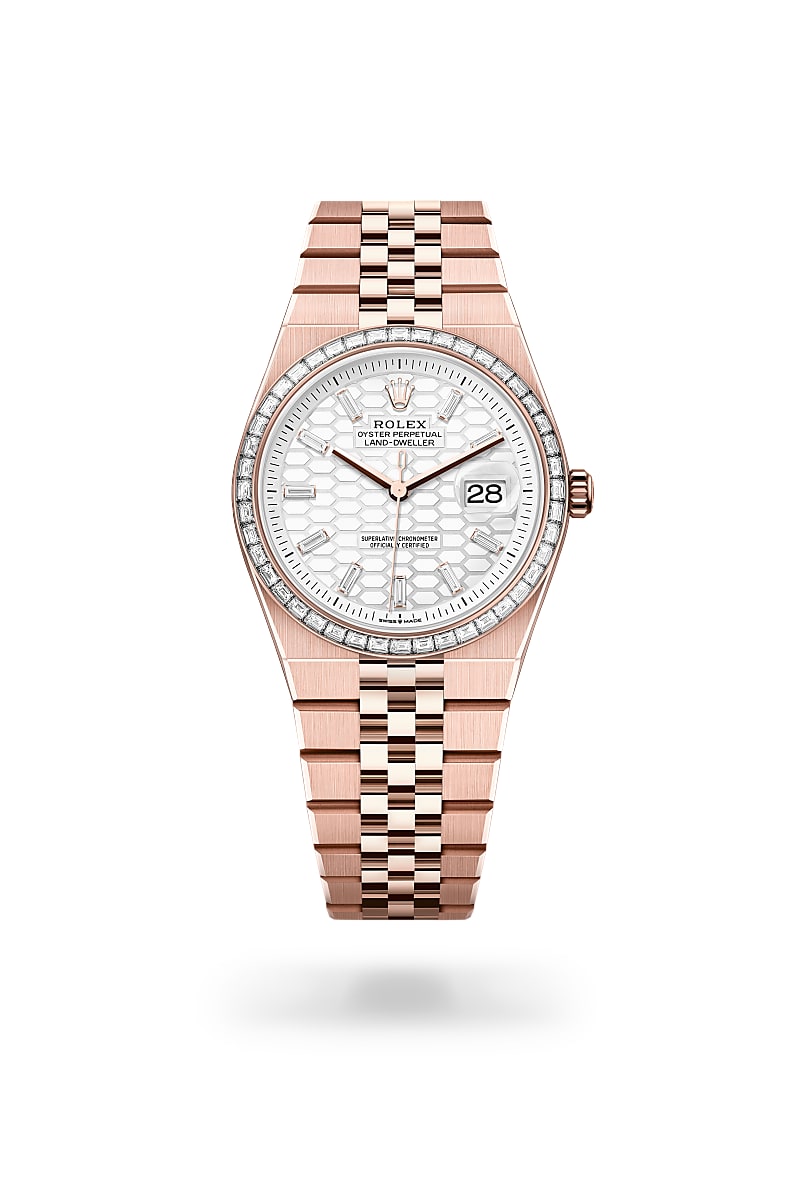 Rolex Land-Dweller 36 M127285TBR-0002 Herrenuhr - Oyster, 36 mm, Everose-Gold mit Diamanten