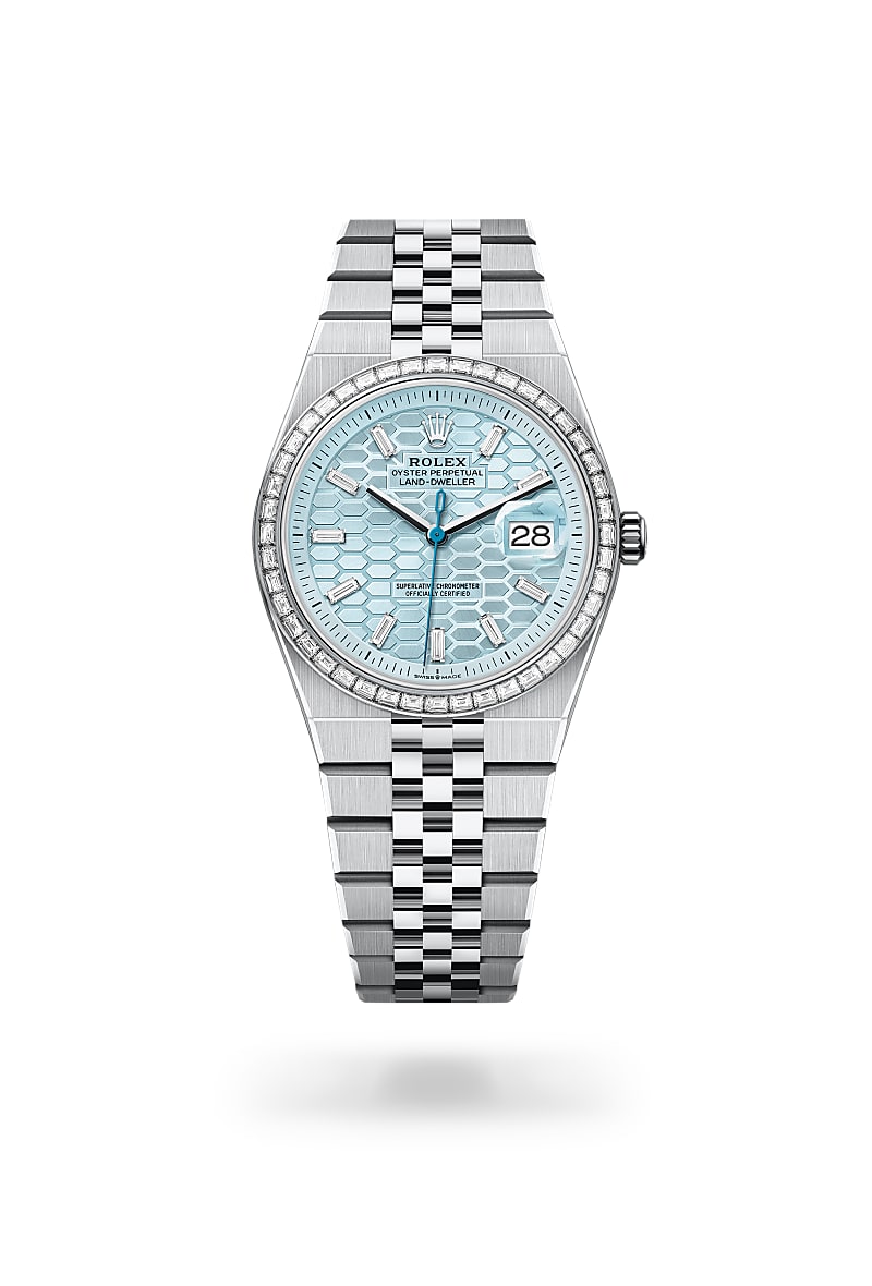 Rolex Land-Dweller 36 M127286TBR-0001 Herrenuhr - Oyster, 36 mm, Platin mit Diamanten