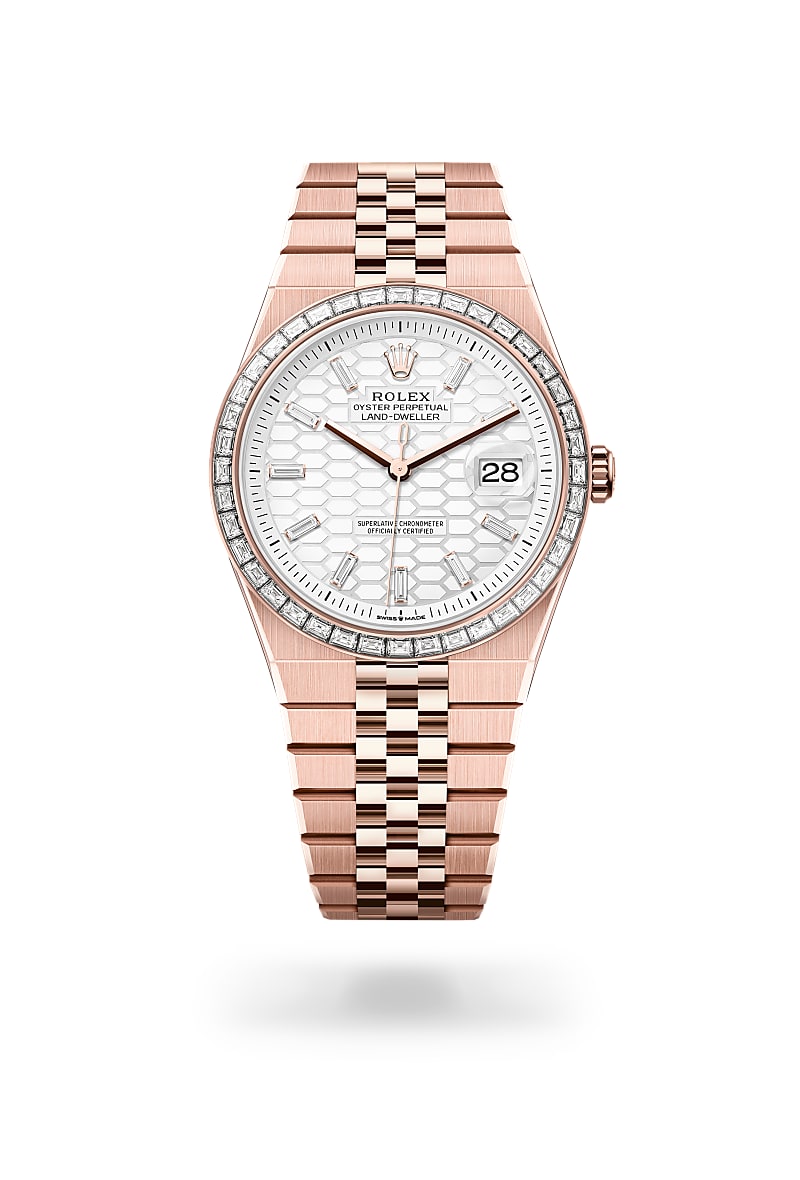 Rolex Land-Dweller 40 M127385TBR-0003 Herrenuhr - Oyster, 40 mm, Everose-Gold mit Diamanten