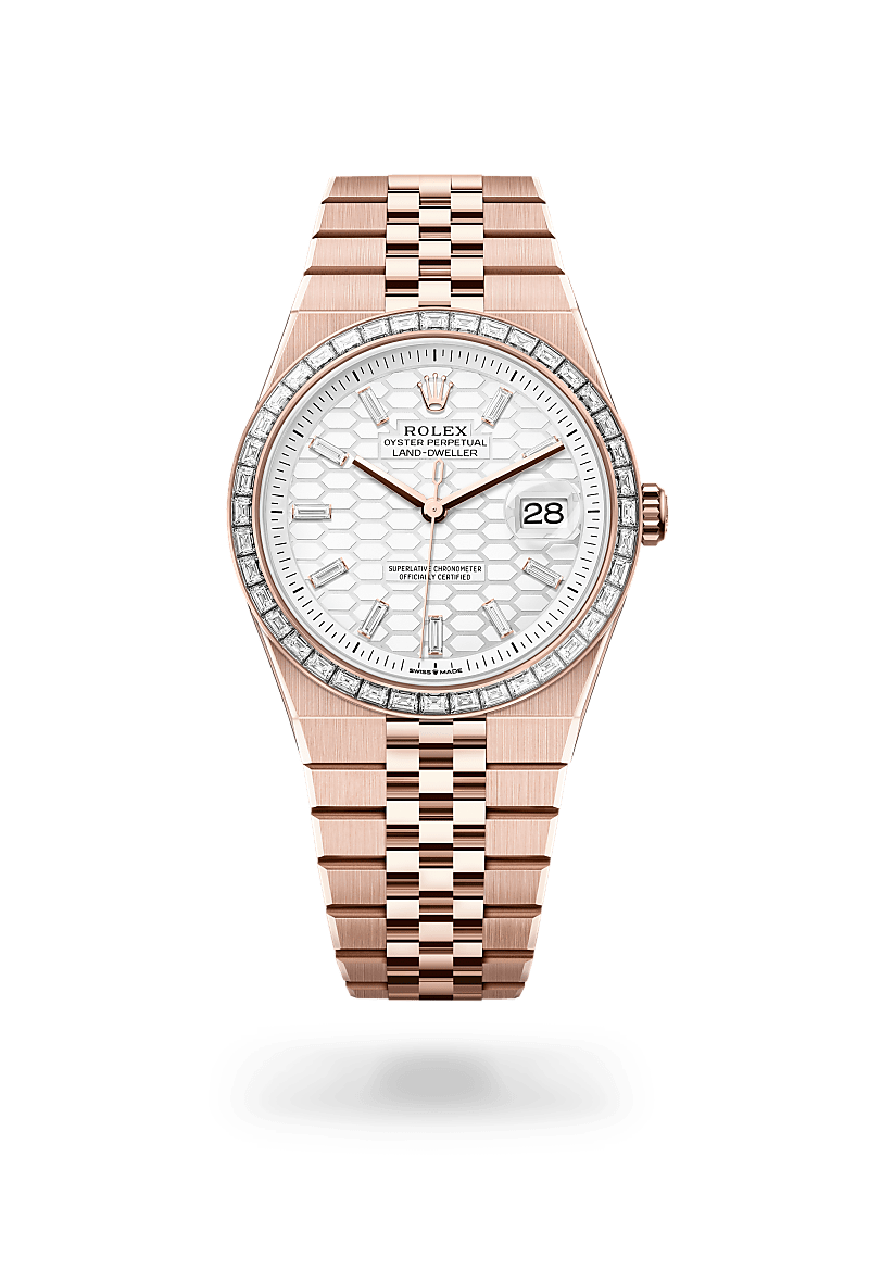 Rolex Land-Dweller 40 M127385TBR-0003 Herrenuhr - Oyster, 40 mm, Everose-Gold mit Diamanten 