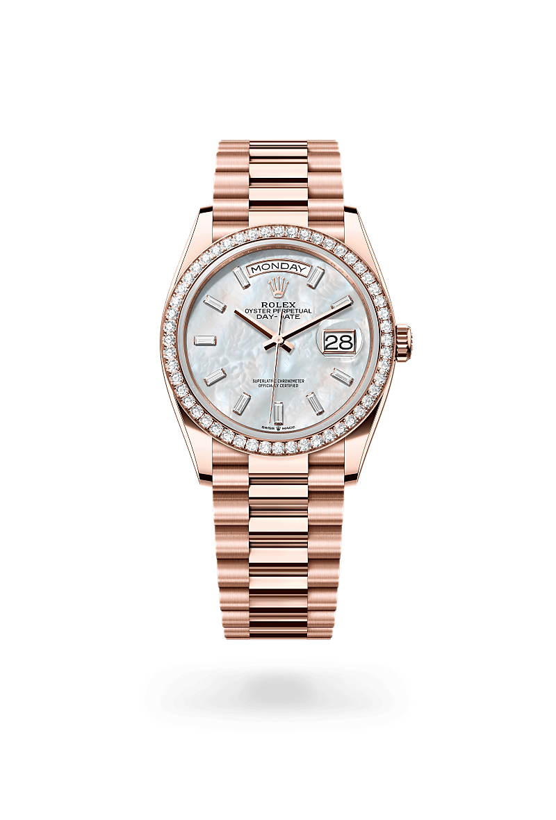 Rolex Day-Date 36 M128345RBR-0077 Herrenuhr - Oyster, 36 mm, Everose-Gold mit Diamanten
