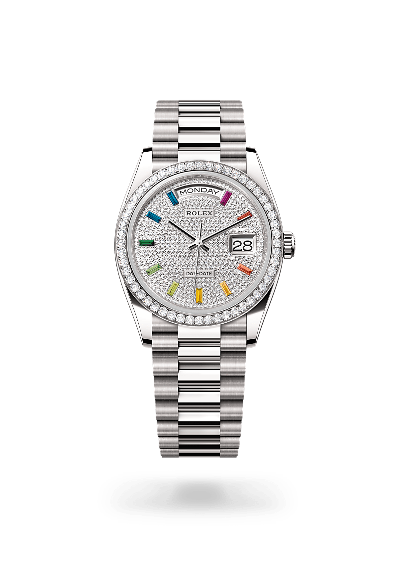 Rolex Day-Date 36 M128349RBR-0081 Herrenuhr - Oyster, 36 mm, Weißgold mit Diamanten 
