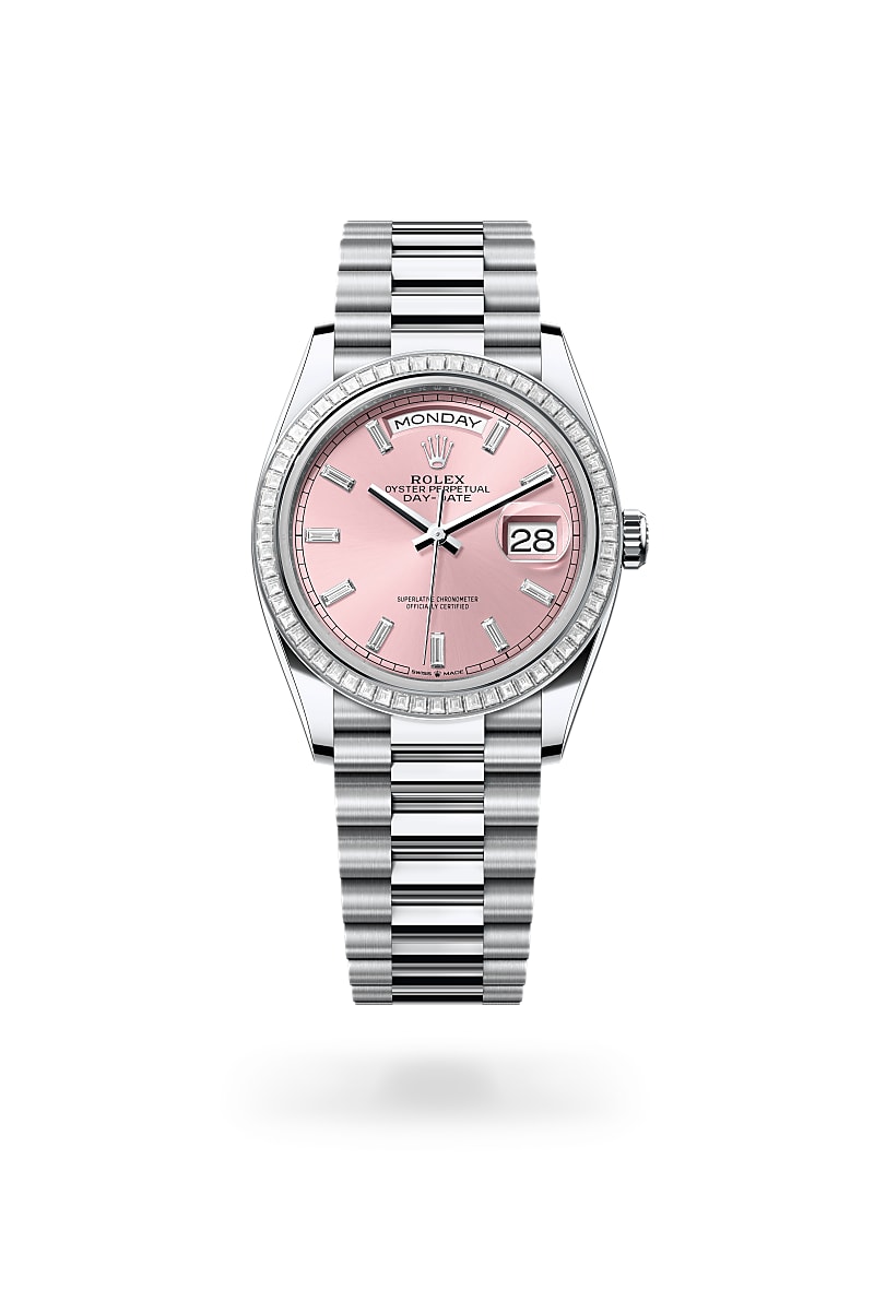 Rolex Day-Date 36 M128396TBR-0025 Herrenuhr - Oyster, 36 mm, Platin mit Diamanten