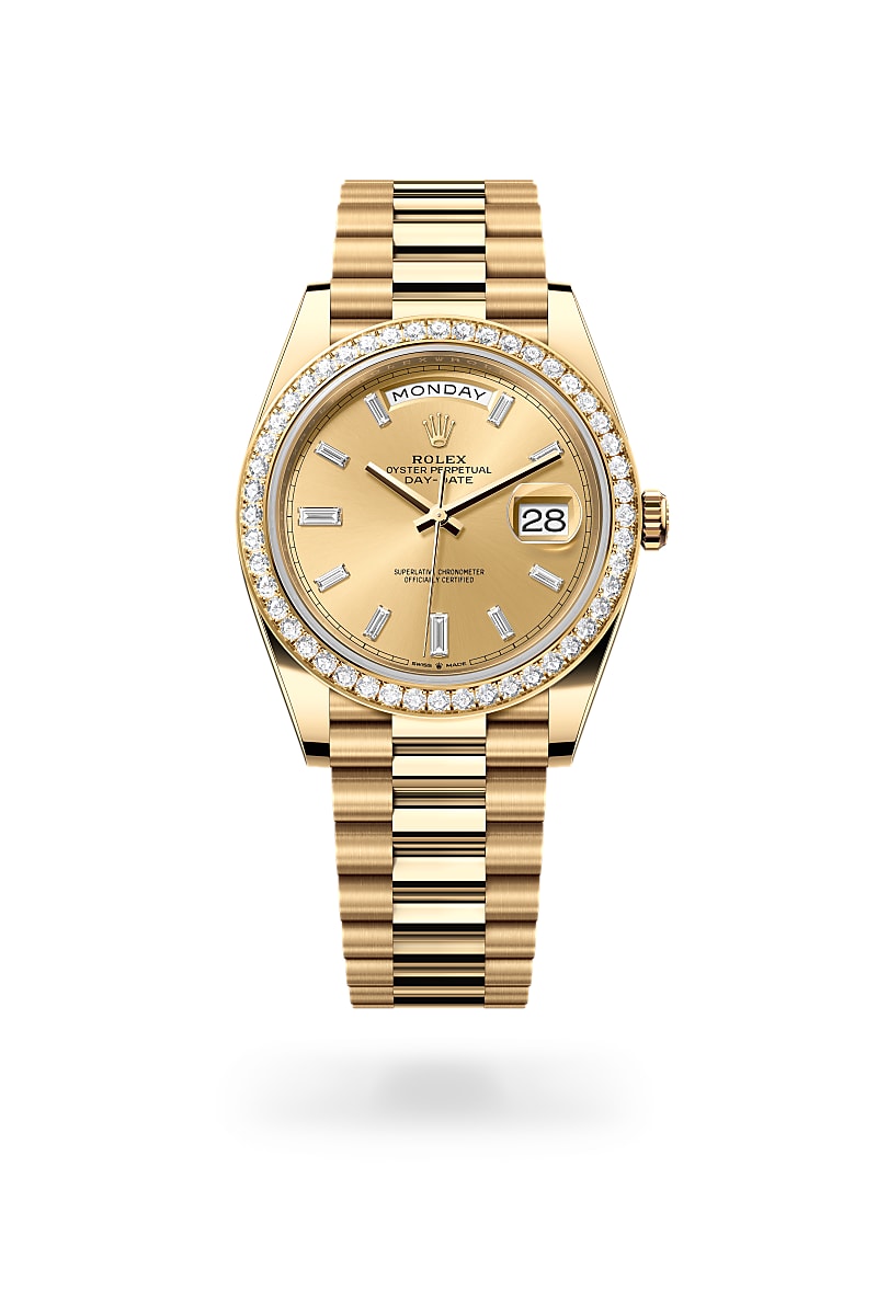 Rolex Day-Date 40 M228348RBR-0002 Herrenuhr - Oyster, 40 mm, Gelbgold mit Diamanten