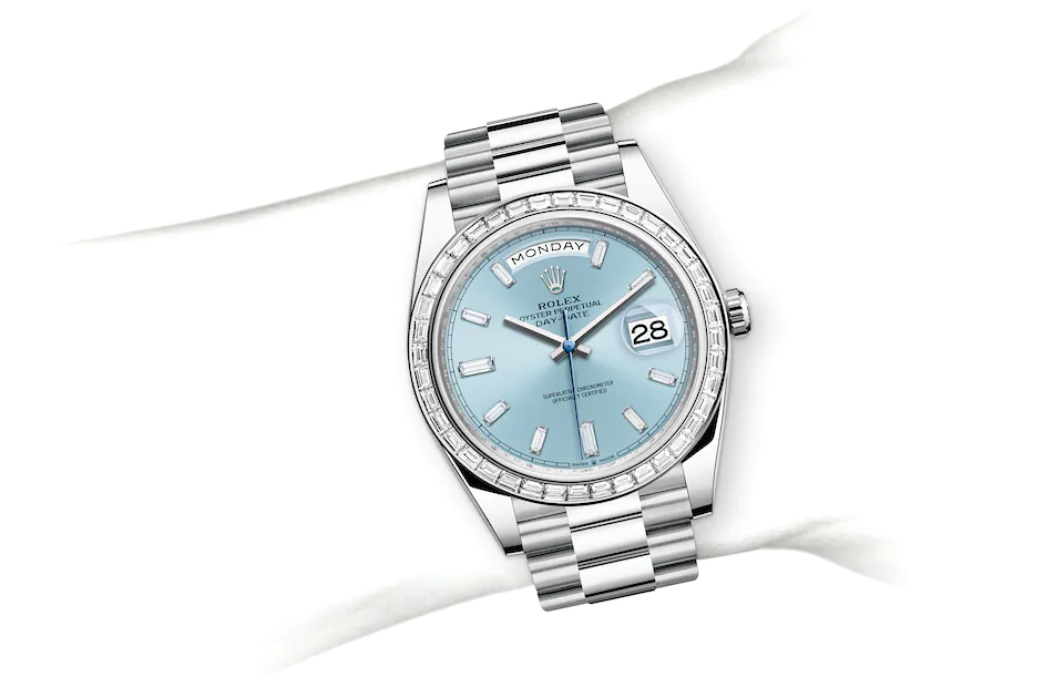 Rolex Day‑Date in Platin, M228396TBR-0002 | Juwelier Weber 