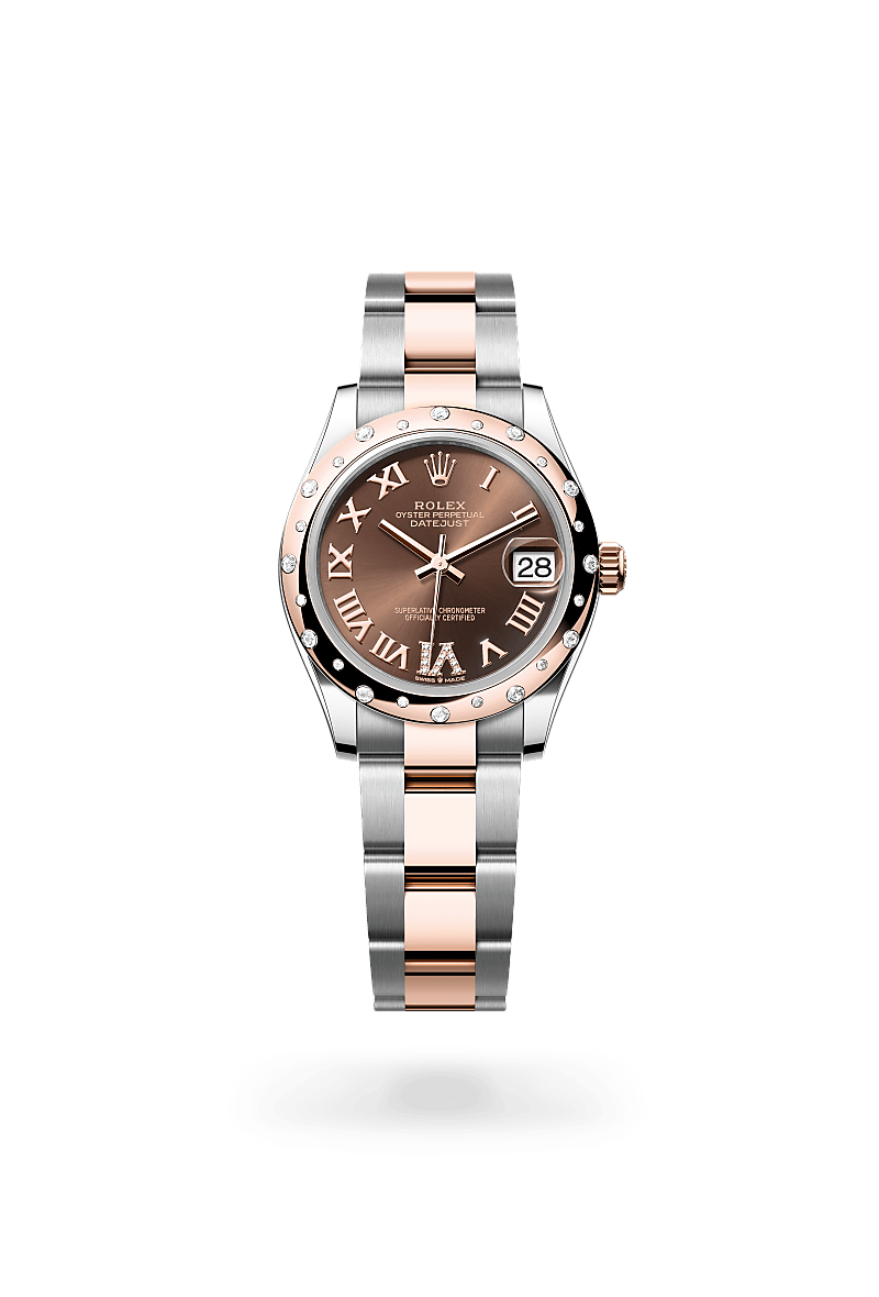 Rolex Datejust 31 M278341RBR-0003 Herrenuhr / Damenuhr - Oyster, 31 mm, Edelstahl Oystersteel und Everose-Gold mit Diamanten