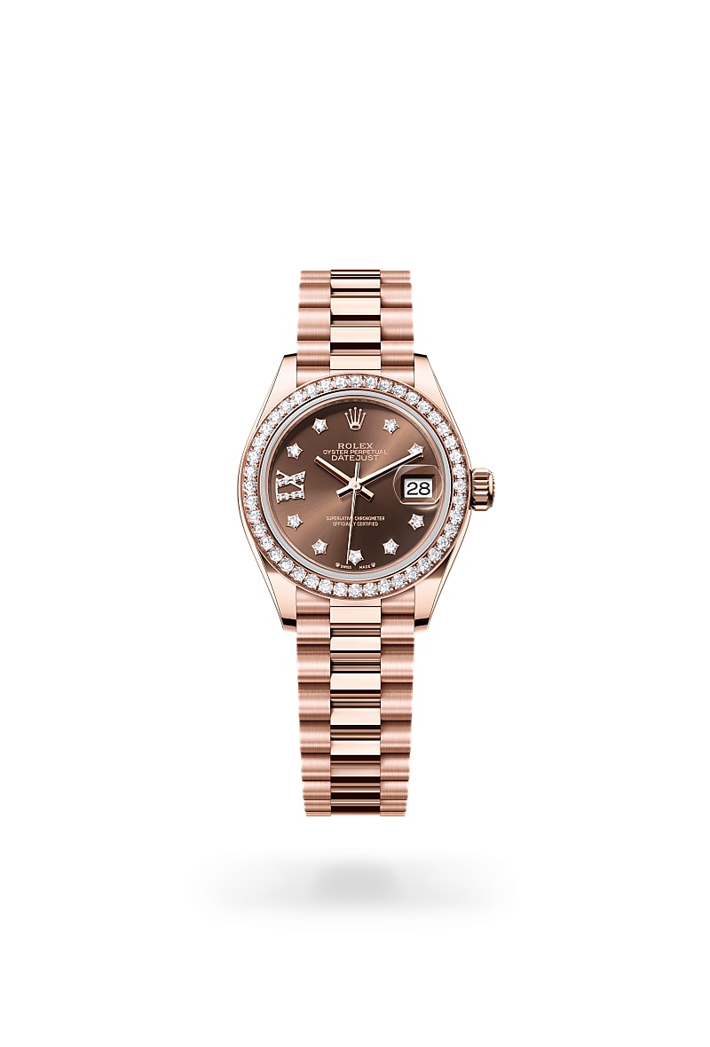 Rolex Lady-Datejust M279135RBR-0001 Herrenuhr - Oyster, 28 mm, Everose-Gold mit Diamanten