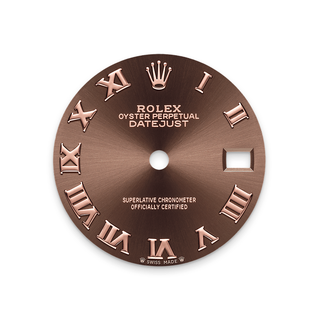 Schokoladen­­farbenes Zifferblatt