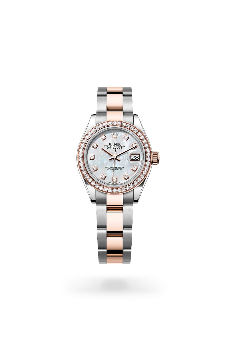 Rolex Lady-Datejust M279381RBR-0014 Herrenuhr - Oyster, 28 mm, Edelstahl Oystersteel und Everose-Gold mit Diamanten