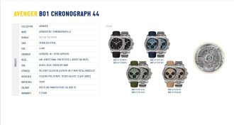Avenger B01 Chronograph 44