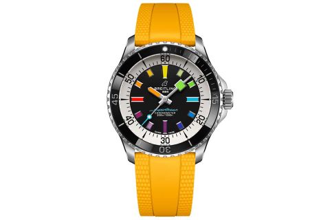 SuperOcean Auto 42 Rainbow A17375211B2S4 Yellow Soldier
