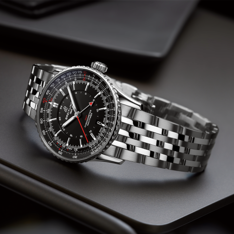 1x1 BR-Navitimer-41-GMT-SteelBlackCadran-StillLife RVB